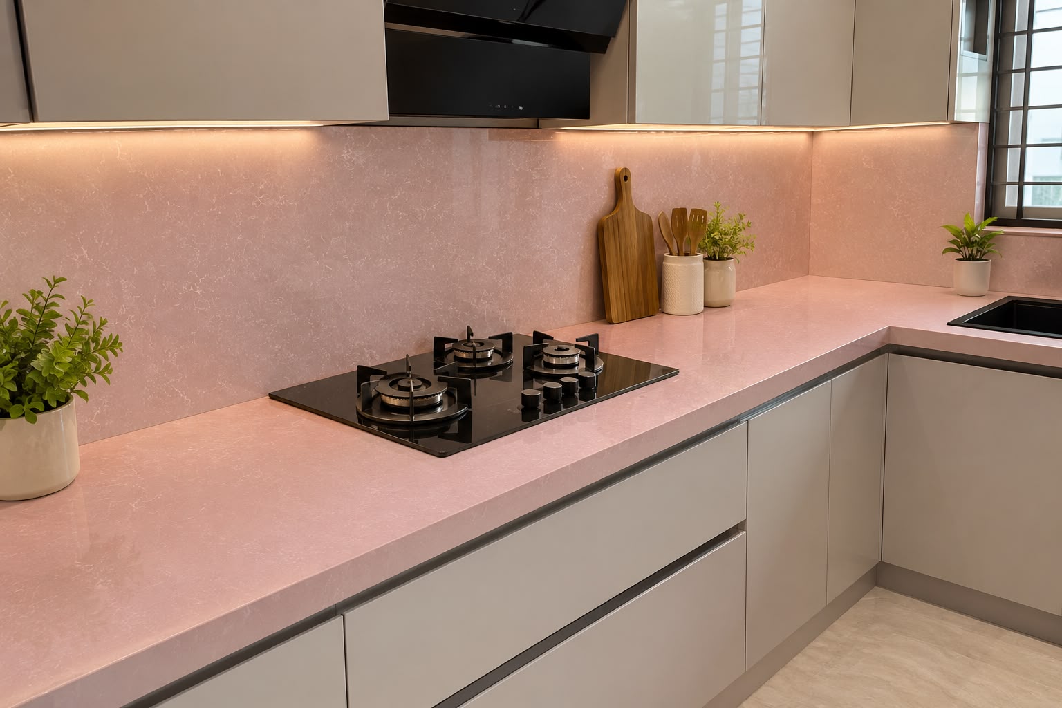 Kitchen Countertops in quartz, Mayur Marbles Chennai